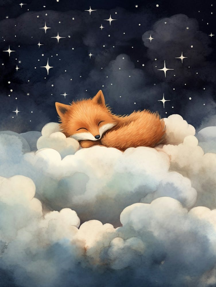 Baby Fox 5 Sleeping In The Clouds