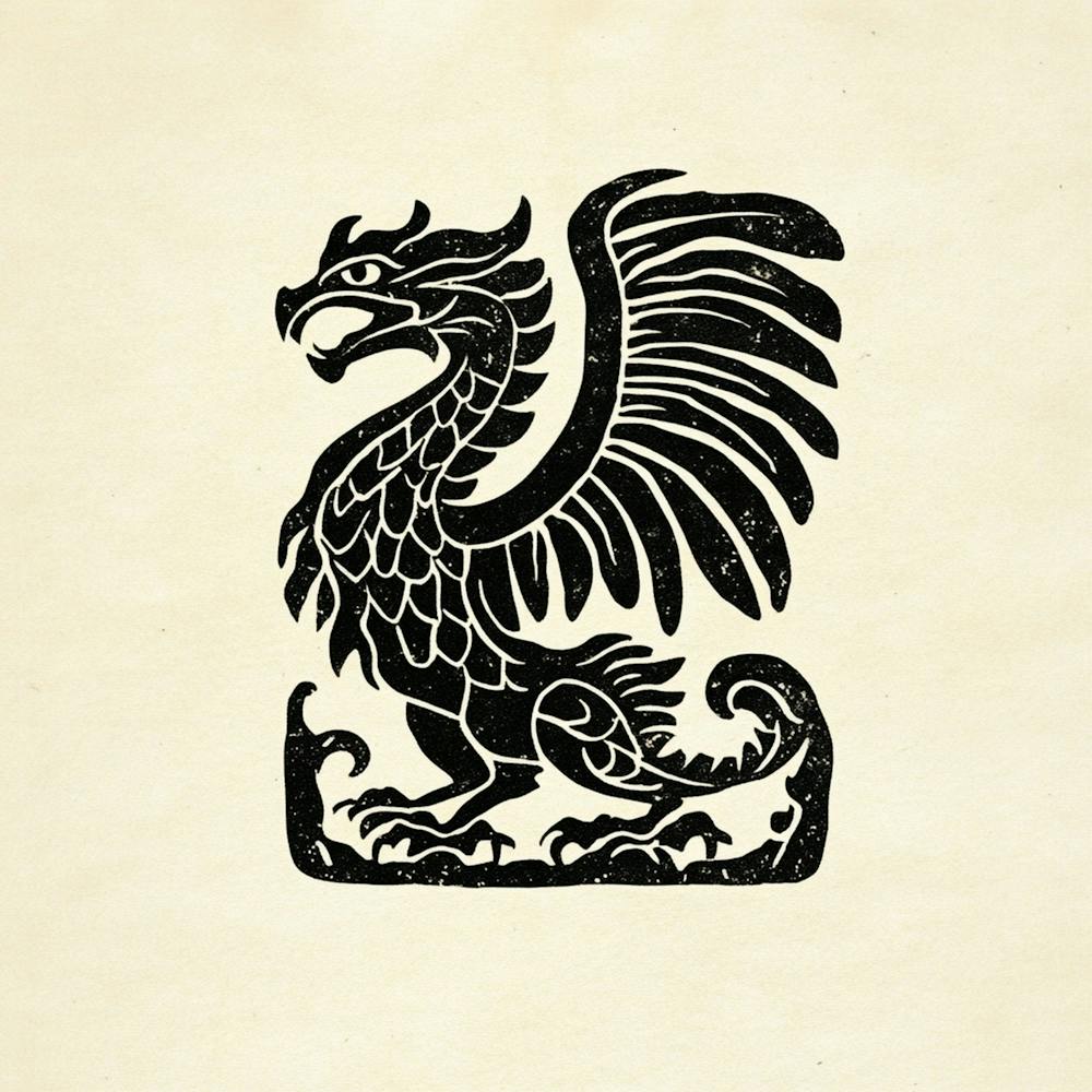 A Black Logo Or Stamp Of A Medieval Fantastic