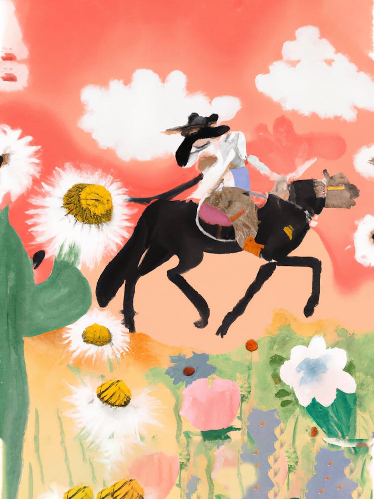 Pink Surreal Cowboy