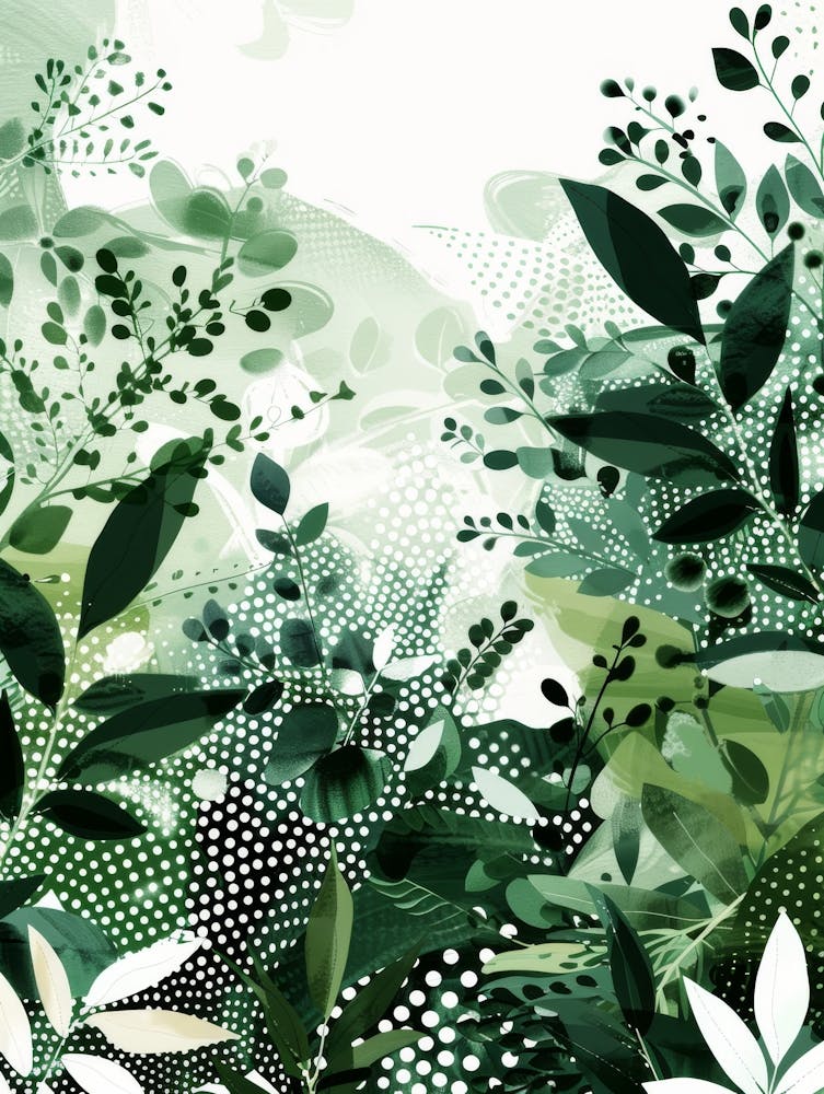 Green Leaves And Flowers