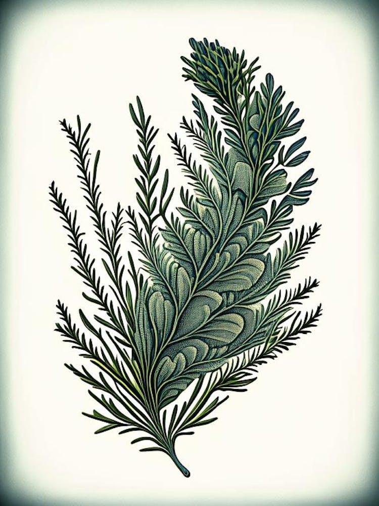 Rosemary Leaf Vintage Botanical 3