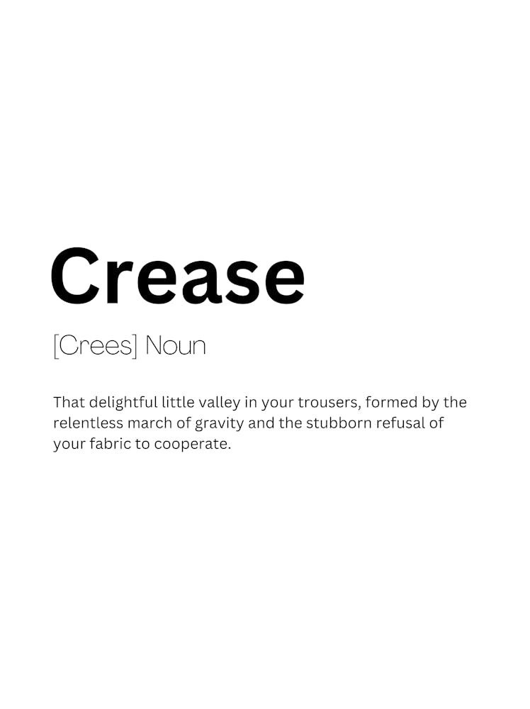 Crease Definition Meaning 1