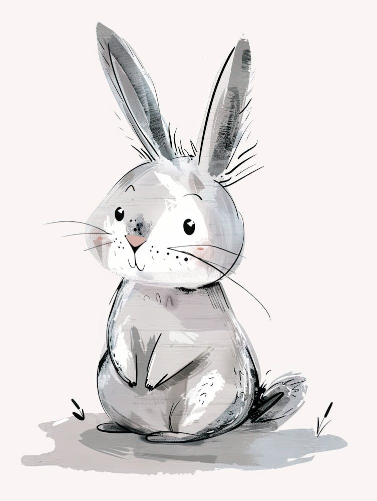 Hoppy Bunny Fun Children Prints & Kids Posters