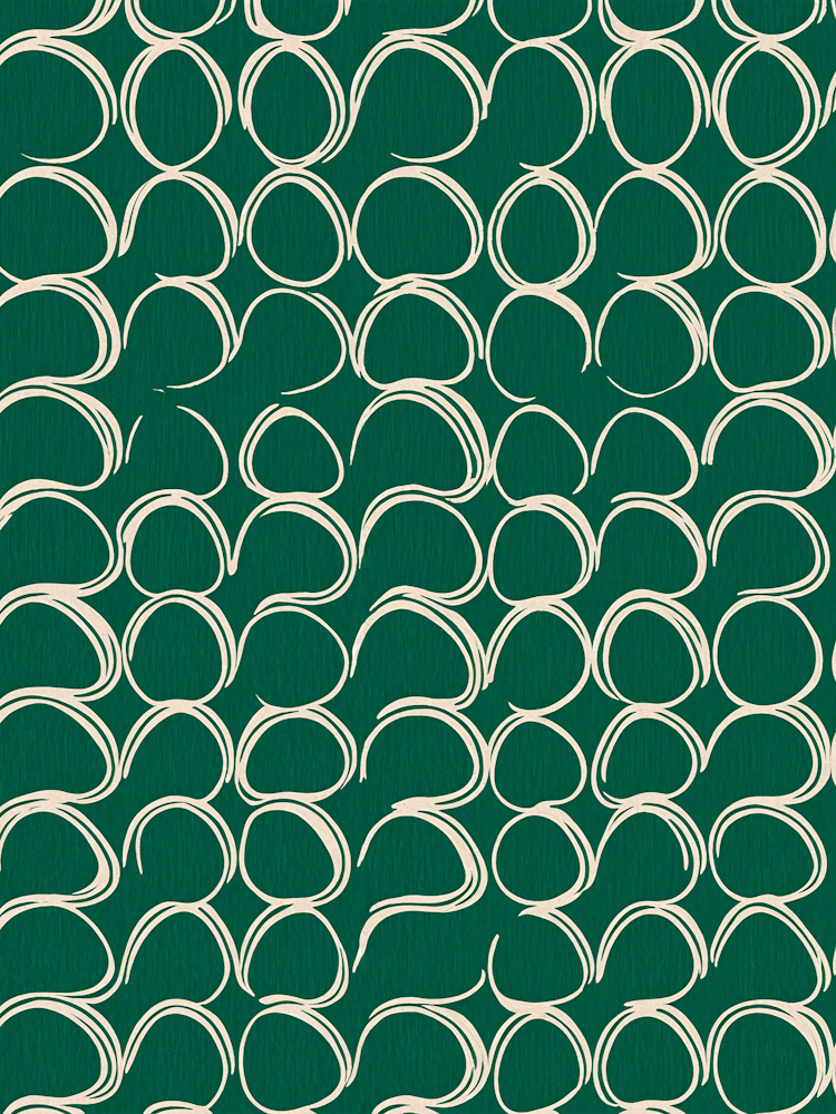 Teal & White Pattern no5