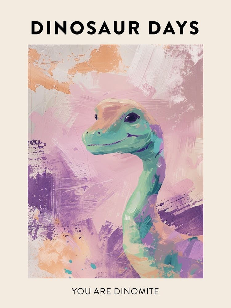 You Are Dinomate Dinosaur Lilac Poster