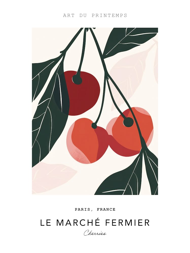 Cherries Le Marche Fermier Poster 2