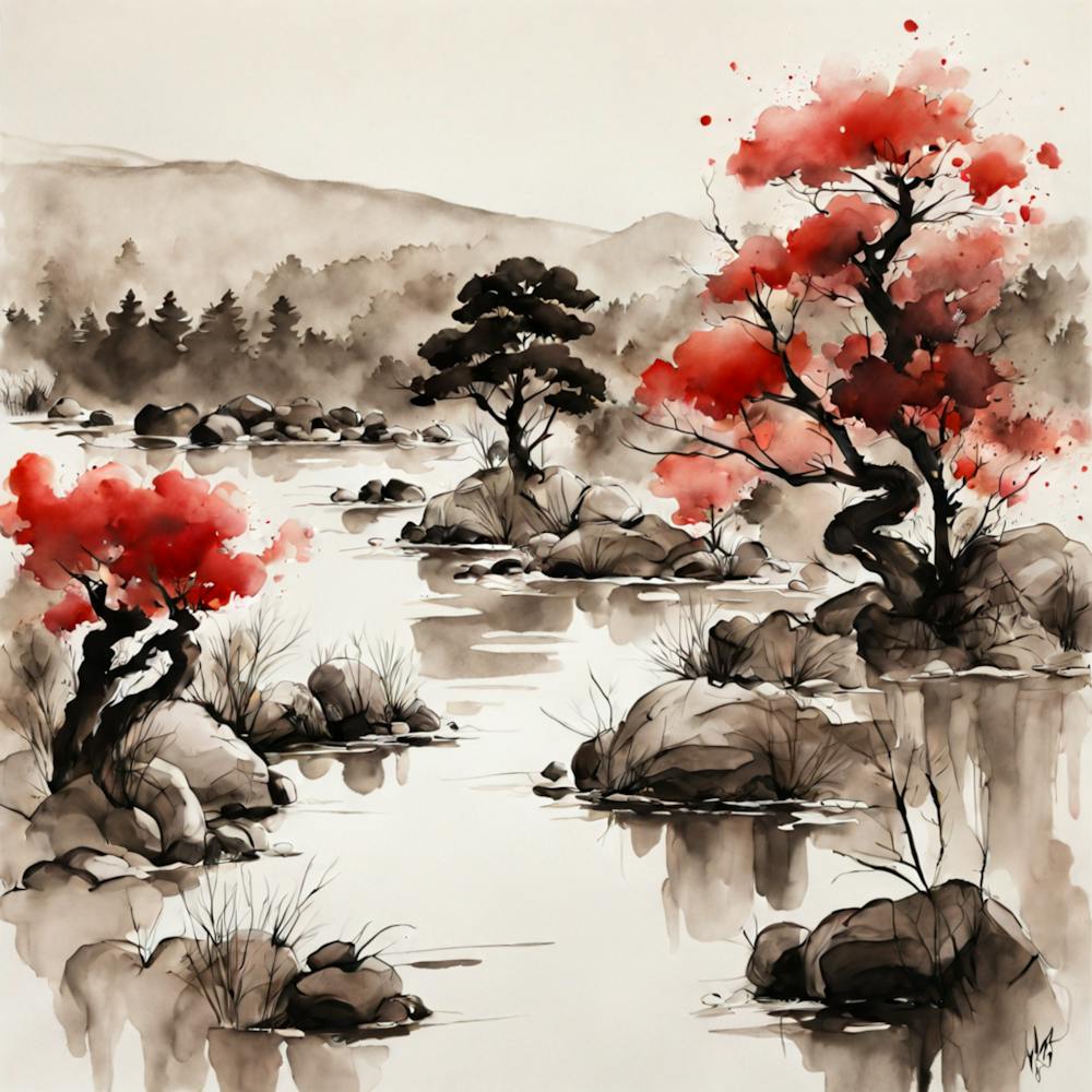 Japanese Tree Painting