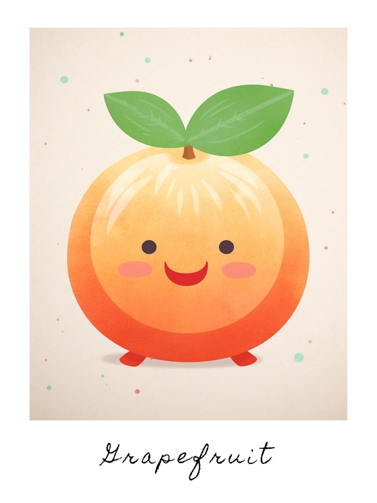Friendly Kids Grapefruit Poster