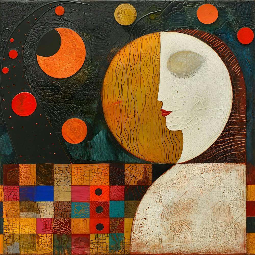 "Woman Sleeping" Abstact Painting