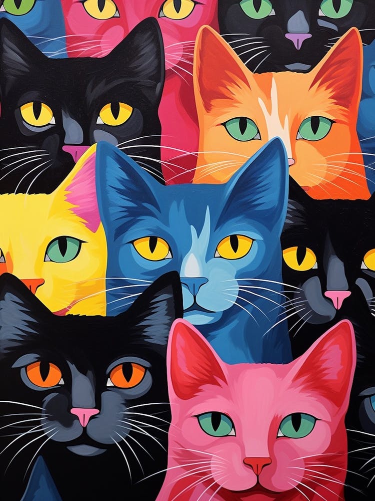 Pop Art Cats Vivid 2