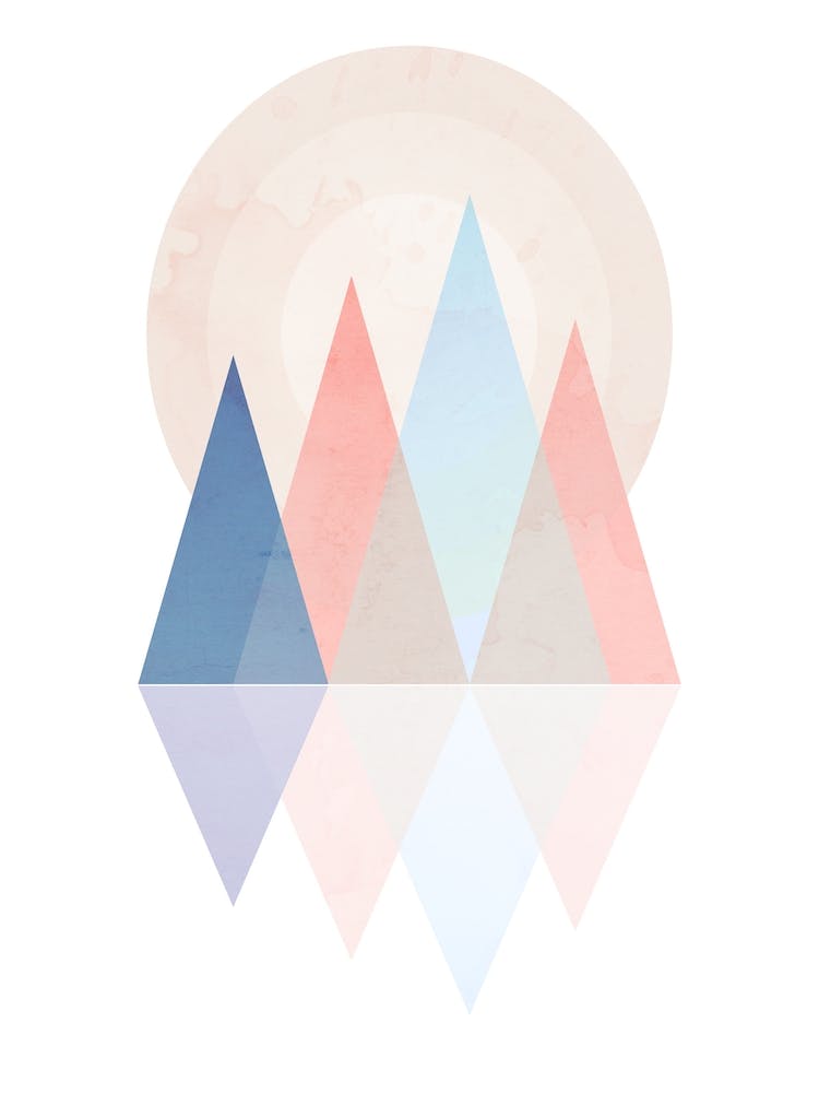 Pink Blue Scandi Mountains