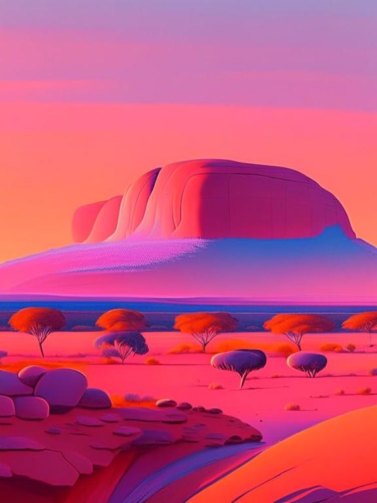 Uluru Dreamy Sunset