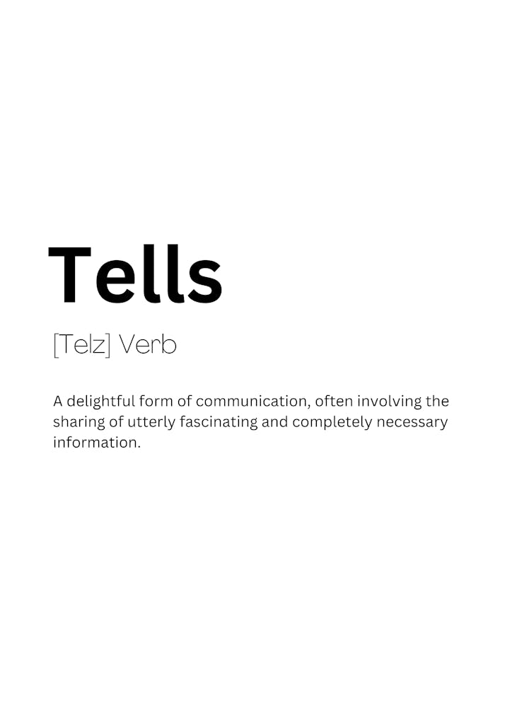 Tells Definition Meaning 1