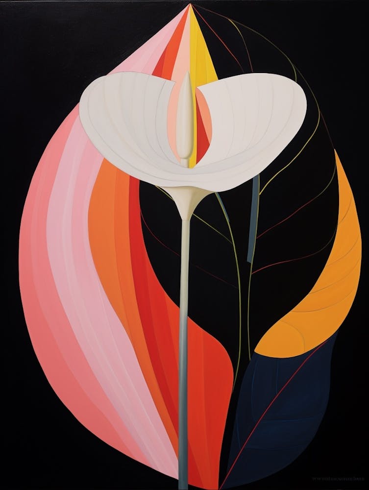 Calla Lily 2 Hilma Af Klint Inspired Flower Illustration