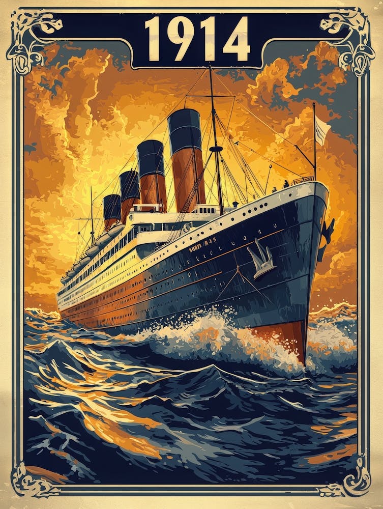 Aihrgdesign Affiche de Voyage Vintage d'un Grand Paquebot Emba 87201846 3e40 4c66 B7f0 25e0386db172 2