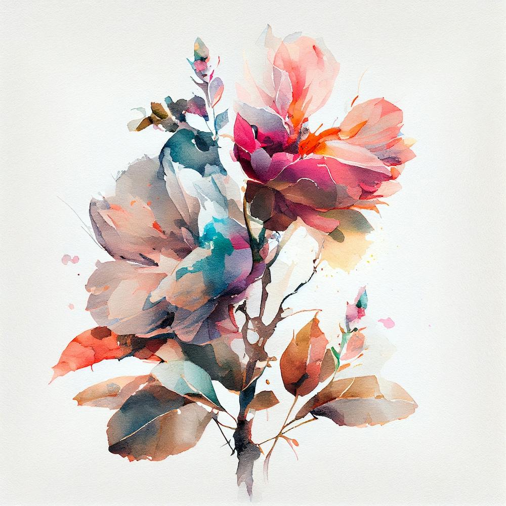 Watercolor Flower Abstract 11