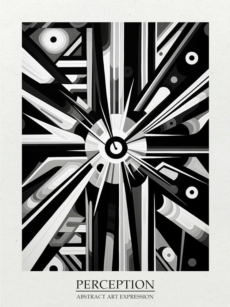 Perception Abstract Black And White 2 Poster
