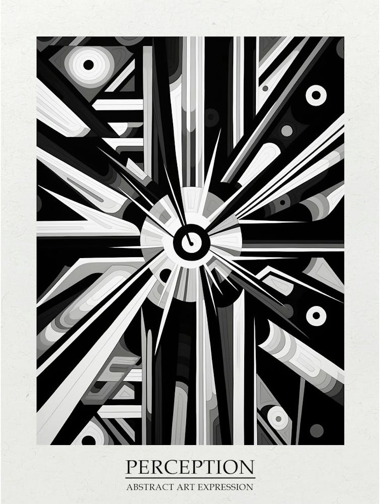 Perception Abstract Black And White 2 Poster