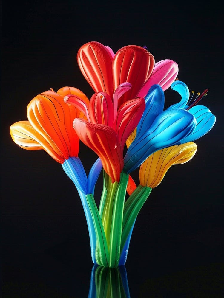 Bright Inflatable Flowers Peacock Flower 3