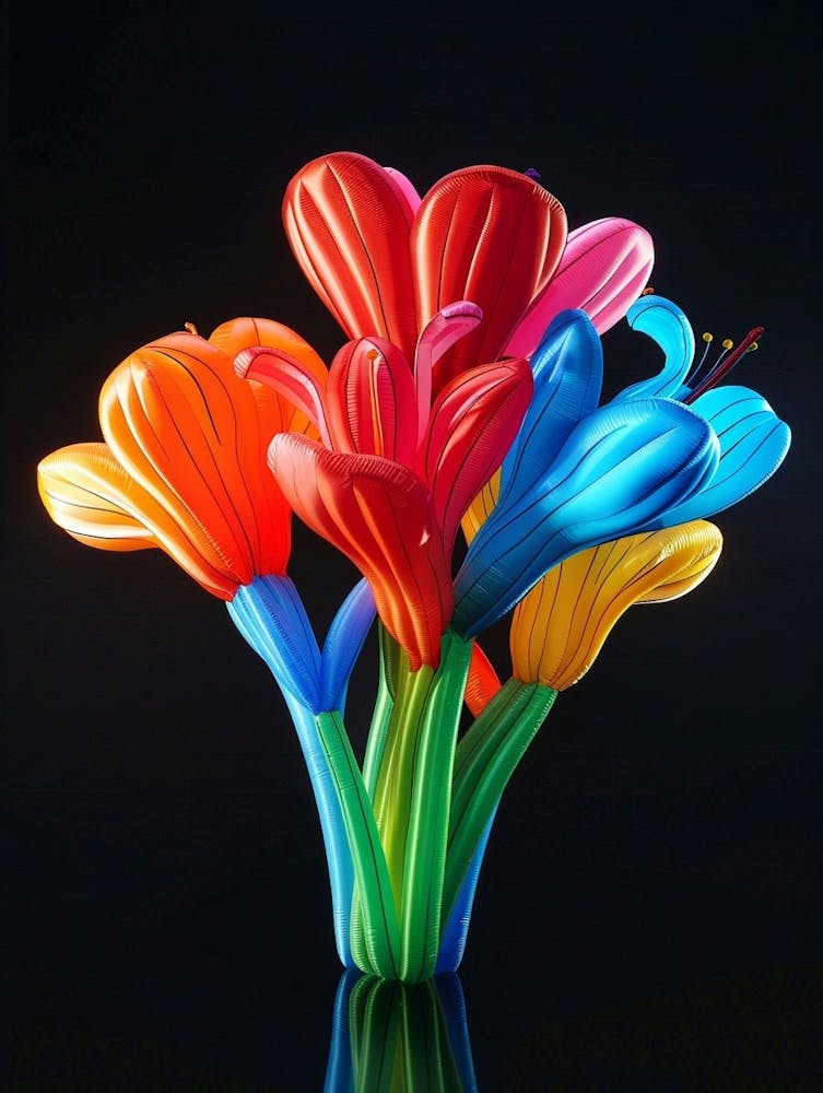 Bright Inflatable Flowers Peacock Flower 3