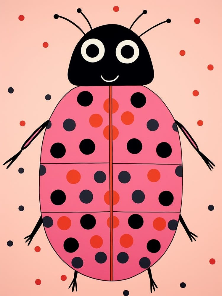 Pink Polka Dot Ladybug 2