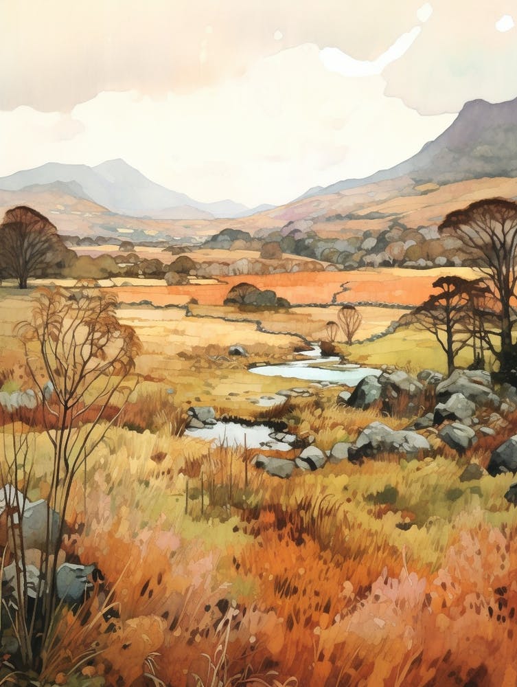 Autumn National Park Painting Killarney National Park Ireland 7