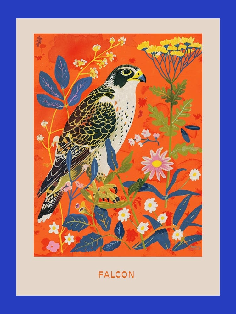 Spring Birds Poster Falcon 2