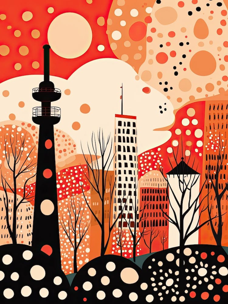 Berlin, Illustration In The Style Of Pop Art 2