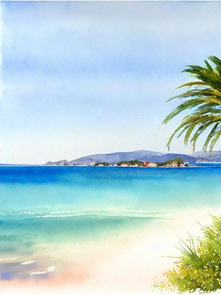 Cala Goloritzé 3, Sardinia, Italy Watercolour