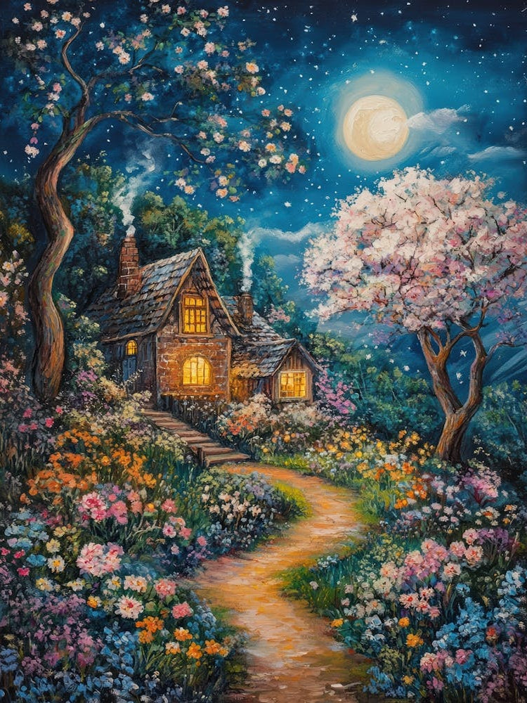 Cottage At Night