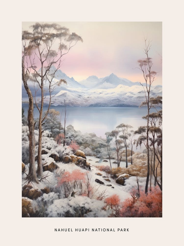 Dreamy Winter National Park Poster  Nahuel Huapi National Park Argentina 4