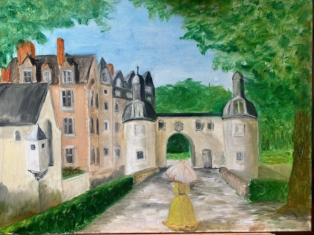 Woman Walking Down A Street