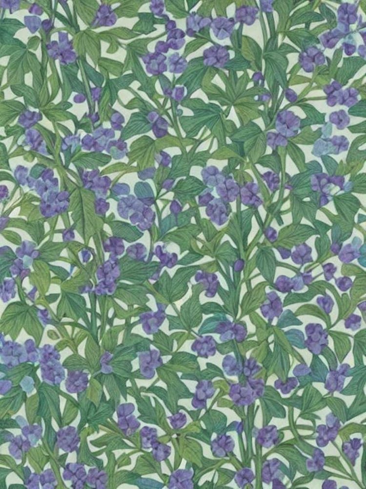 Purple Leaf Plum tree Vintage Botanical