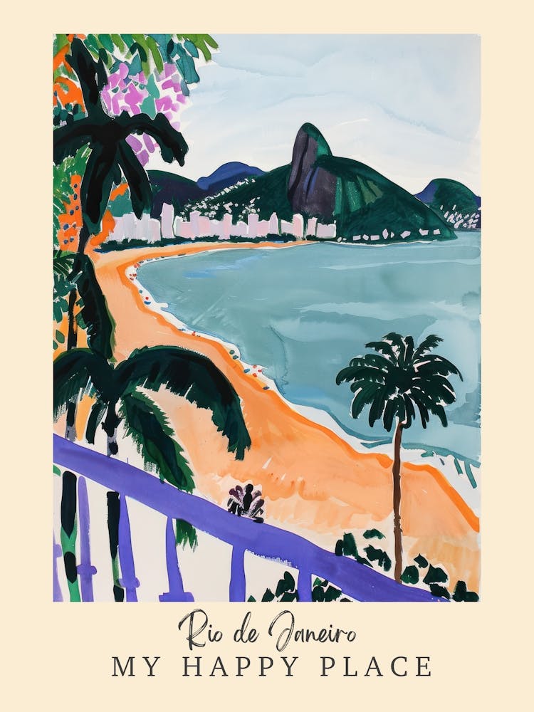 My Happy Place Rio De Janeiro 1 Travel Poster