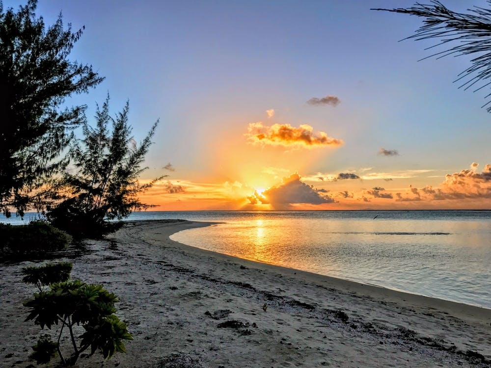 Sunset At The Beach Bora Bora
