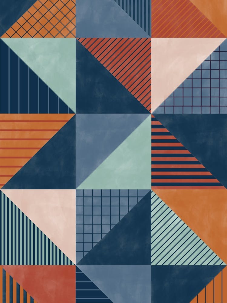 Triangles in Warm Colours No.1