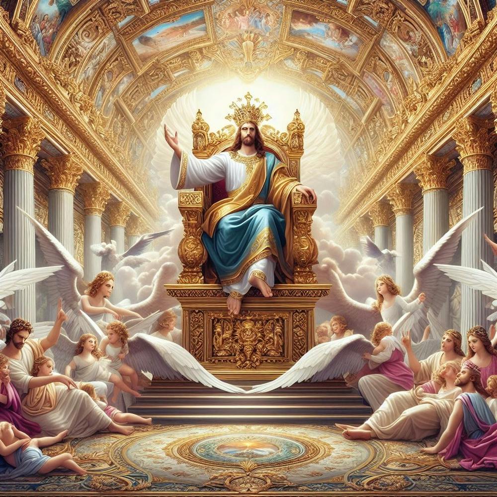 Jesus auf dem Thron