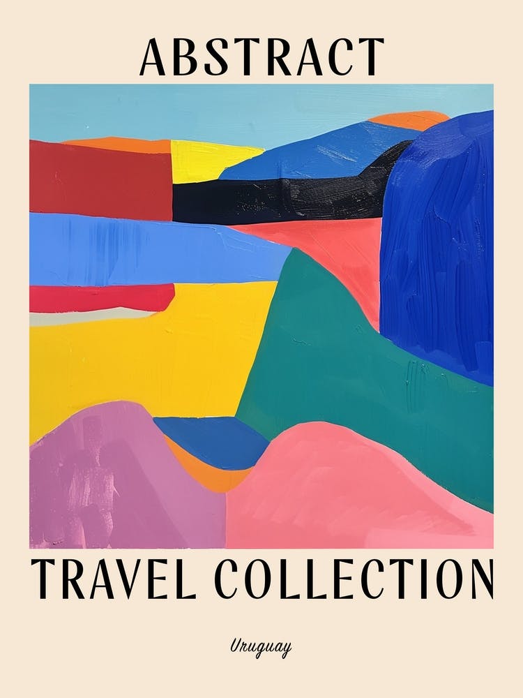 Abstract Travel Collection Poster Uruguay
