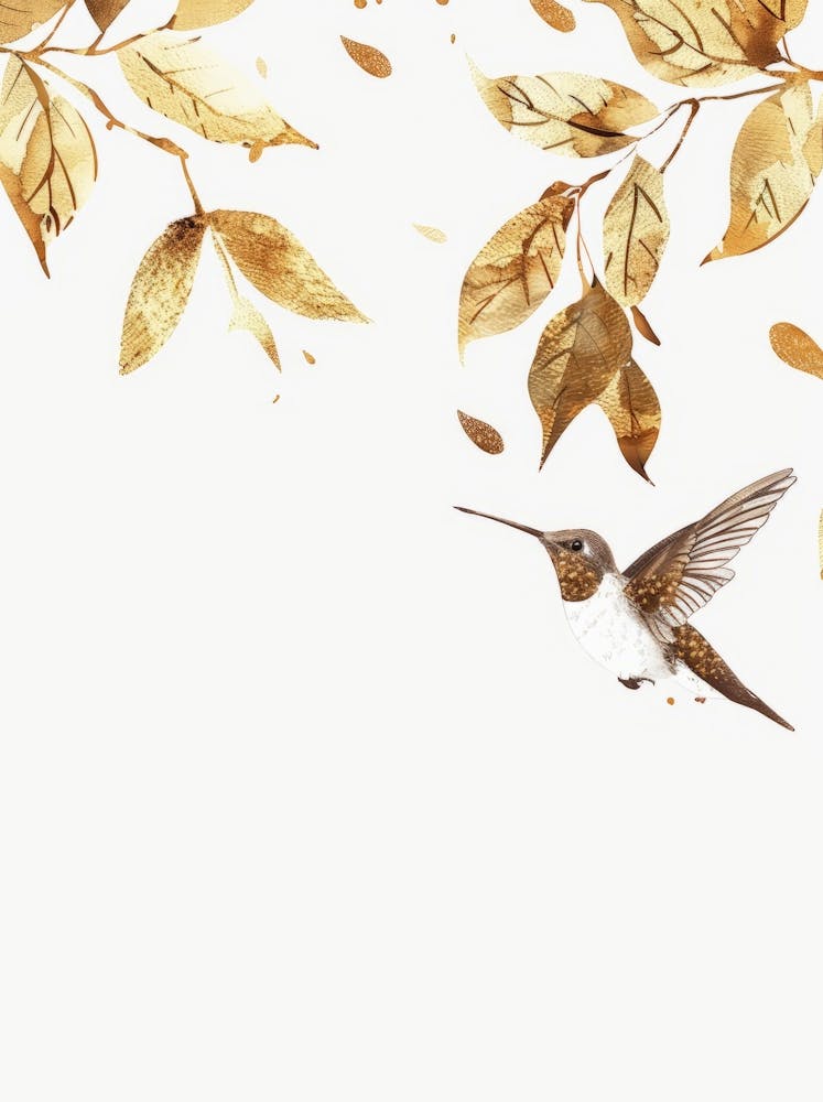 Hummingbird Watercolor Painting