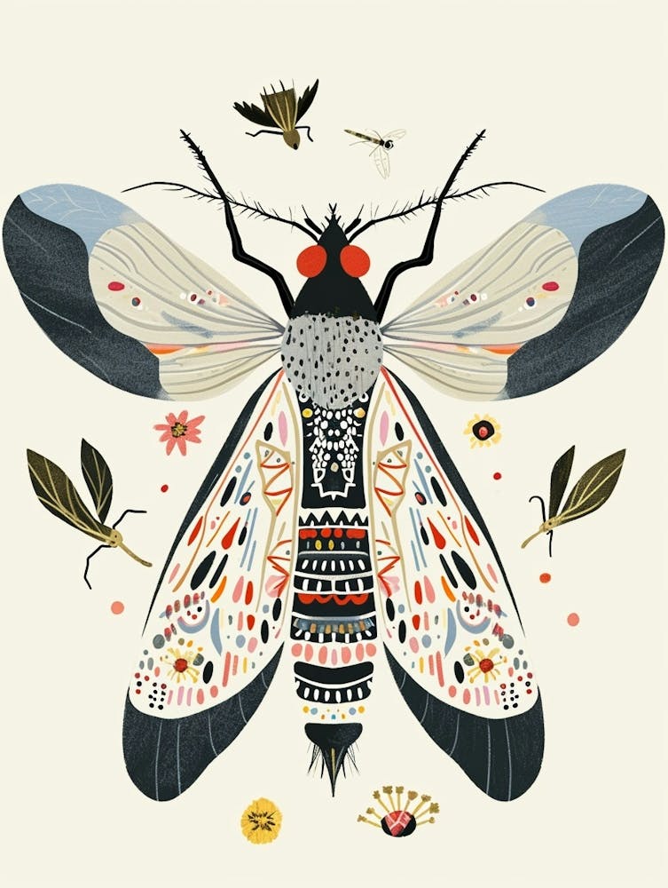 Colourful Insect Illustration Fly 15