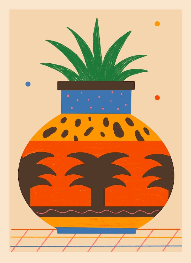 Palm Tree In A Pot