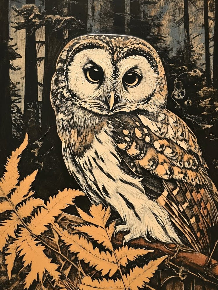 Boreal Owl Relief Illustration 3