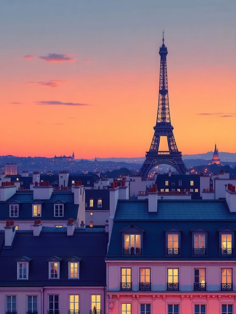 Paris At Sunset