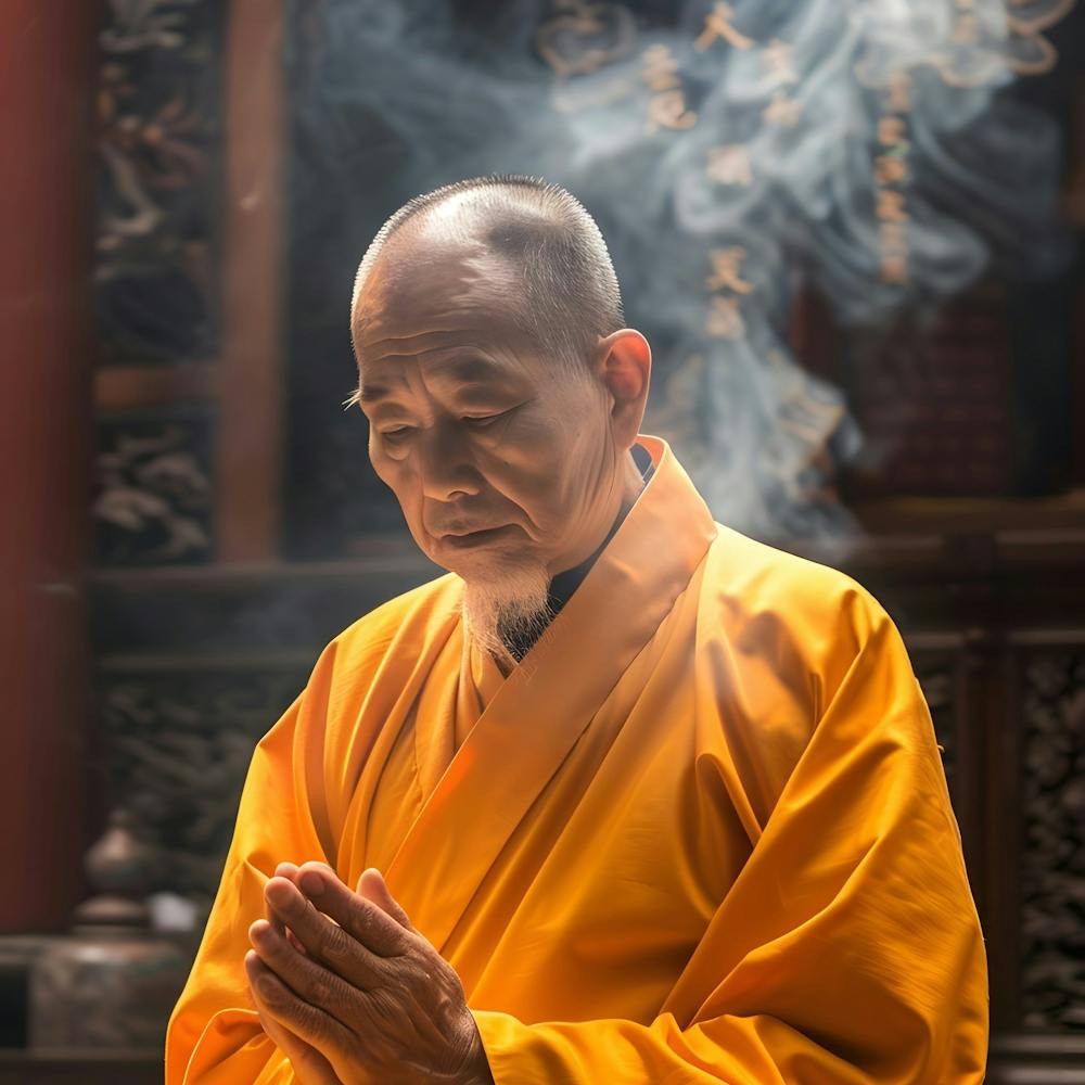Buddhist Monk Praying 5