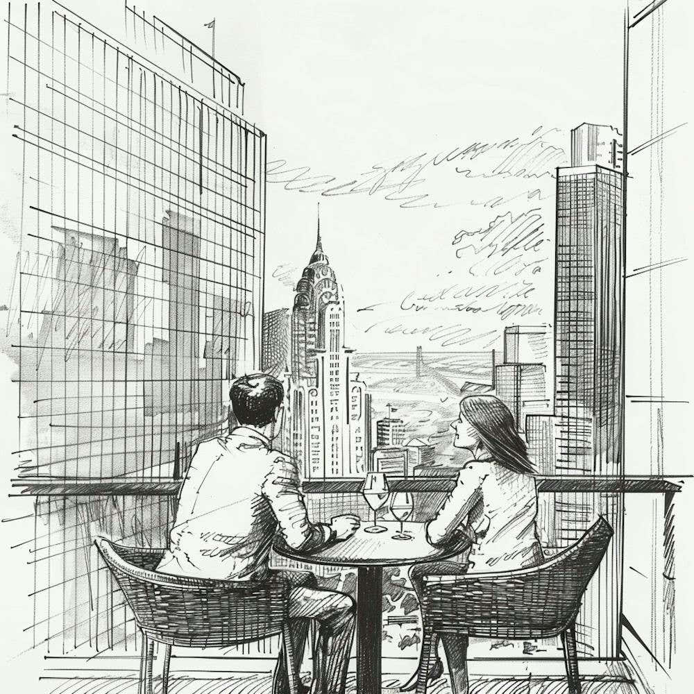 Couple Sitting On A Balcony