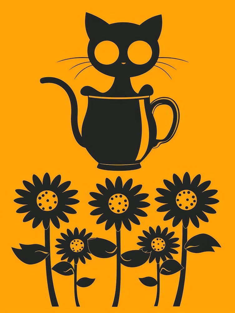 Cat In A Teapot