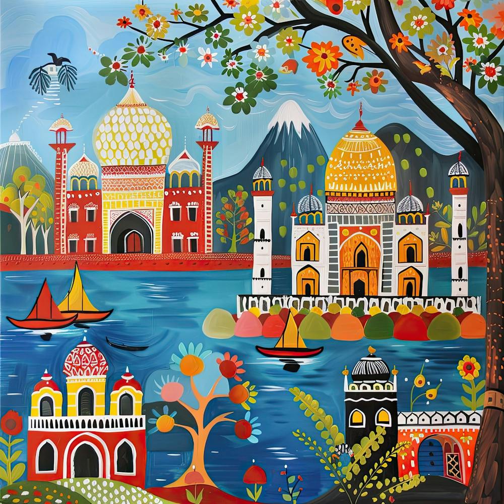 Kids Travel Illustration India 3