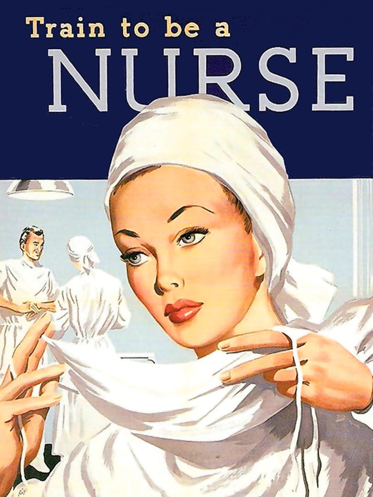 Train To Be A Nurse, Vintage Poster