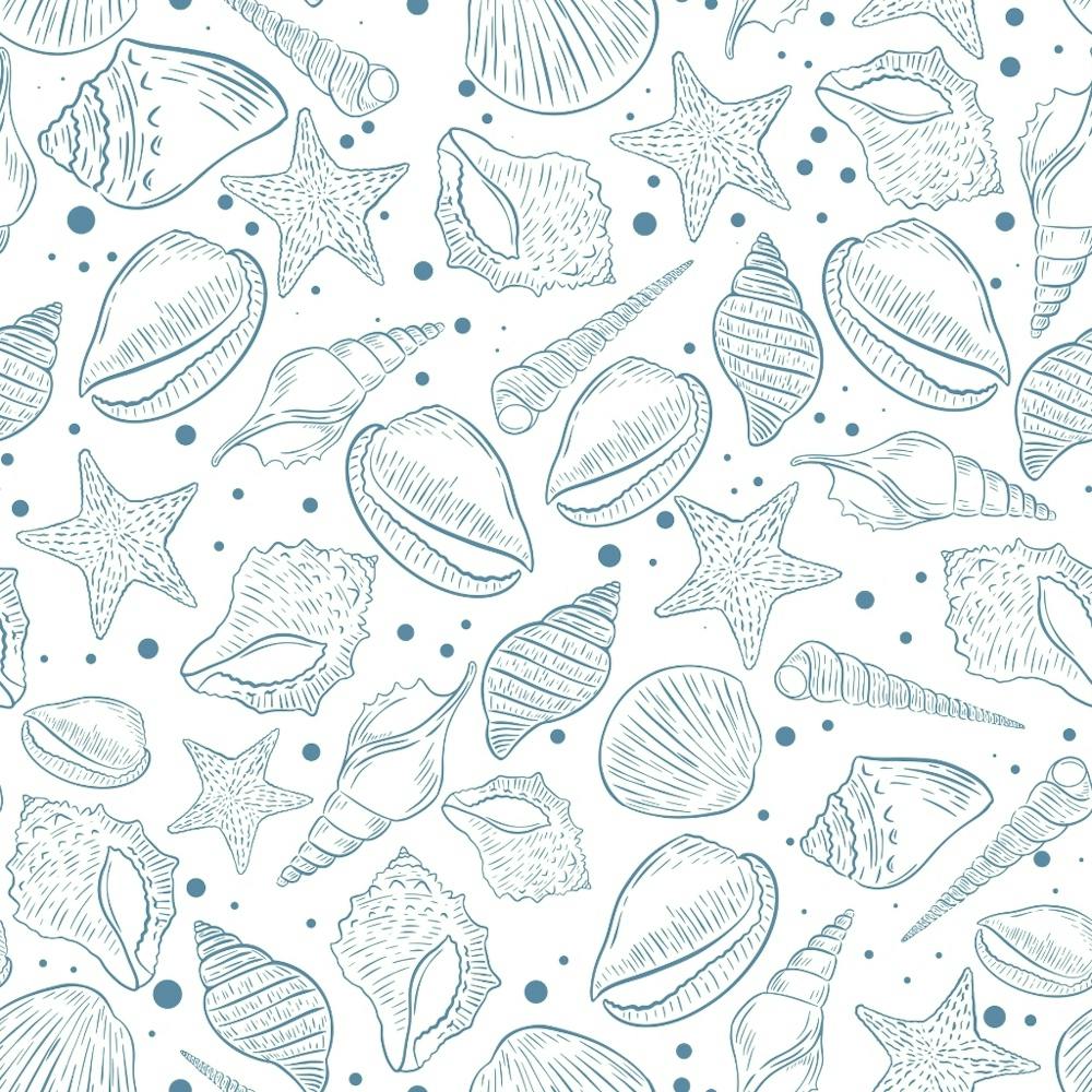 Sea Shells Seamless Pattern Art Print by Hilia – Fy!