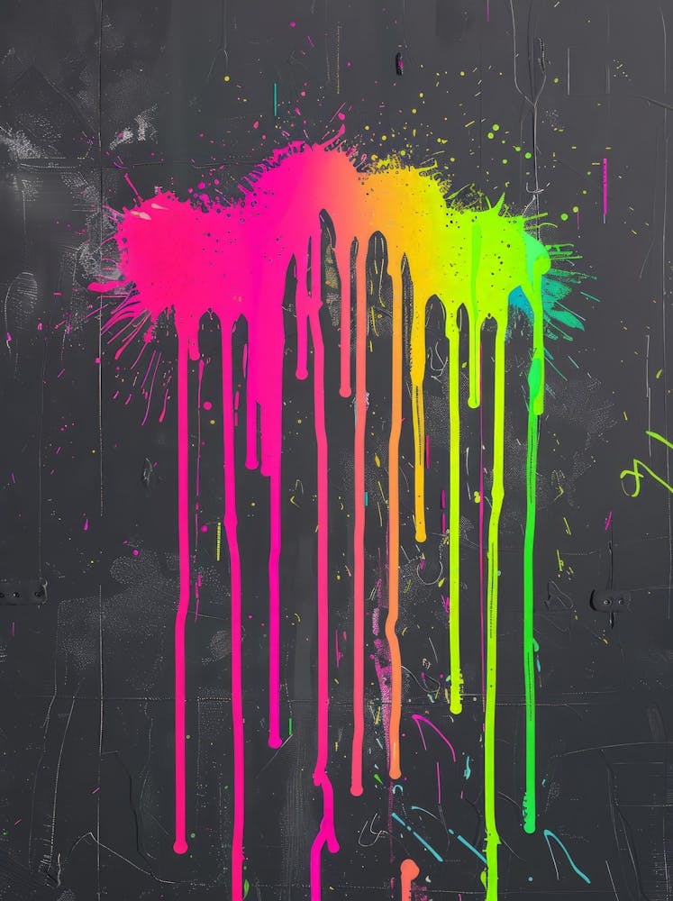 Rainbow Paint Splatter